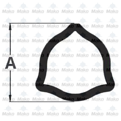 Agriculture PTO Triangle Tube Diameter 63mmx4.1mm Length 1000mm / 100cm 634-100