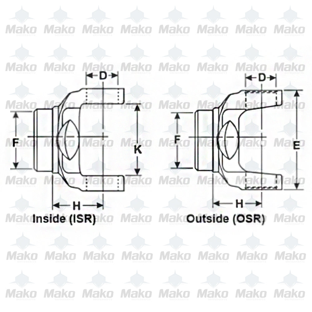 6.3-28-17 Driveshaft 1760 Series Tube Weld Yoke for Tube 4.095"x .180"