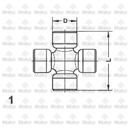 Brand New Staked Driveshaft Universal Joint 18mm x 54.8mm