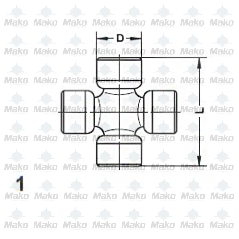 Staked INA Driveshaft Universal Joint 30mm x 106.2mm for Iveco 2014> OE 42569360