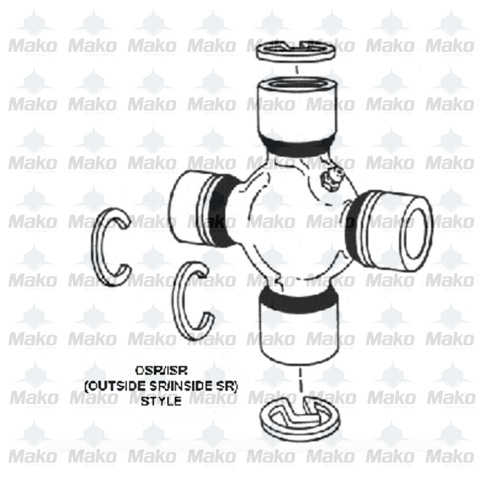 SAGINAW Universal Joint S44/3R to 1310 Series for Chevrolet / Pontiac 5-3022X