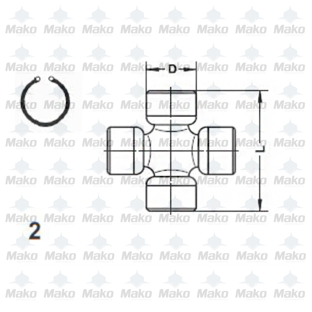 Universal Joint for Mercedes Sprinter & Renault Mascot 30x82mm C3133 GU7420 T:2